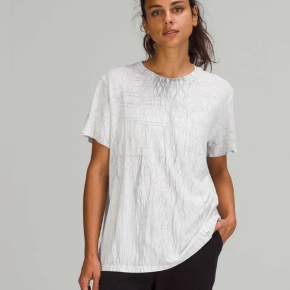 Lululemon All Yours Short Sleeve T-Shirt *Vitasea Thread Dye White Black